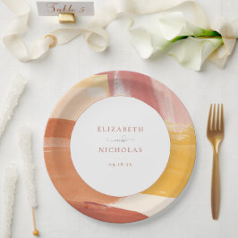 Terracotta Sunrise | Monografische Hochzeit Pappteller