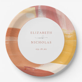 Terracotta Sunrise | Monografische Hochzeit Pappteller