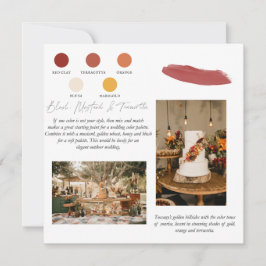 Terracotta Sunrise | Orange Gold Red Color Palette Einladung