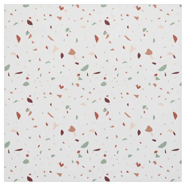 Terracotta Terrazzo mit Sienna & Mint Green Stoff (Muster)