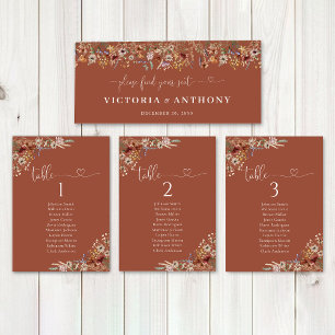 Terracotta Tiny Wildblume Wedding Head Table Sign