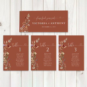 Terracotta Tiny Wildblume Wedding Head Table Sign