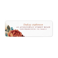 Terracotta und Aquamarine Blumen