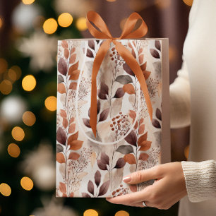Terracotta- und Burgundy-Herbstlaube   Boho Autumn Mittlere Geschenktüte