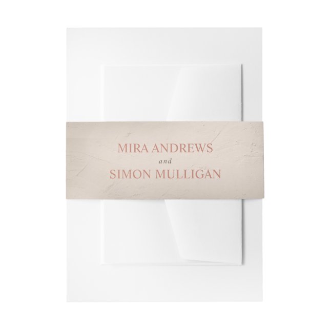 Terracotta und Sand Elemental Einladungsbanderole (Vorderseite Beispiel)