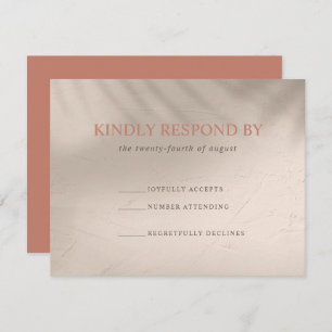 Terracotta und Sand Elemental RSVP Karte