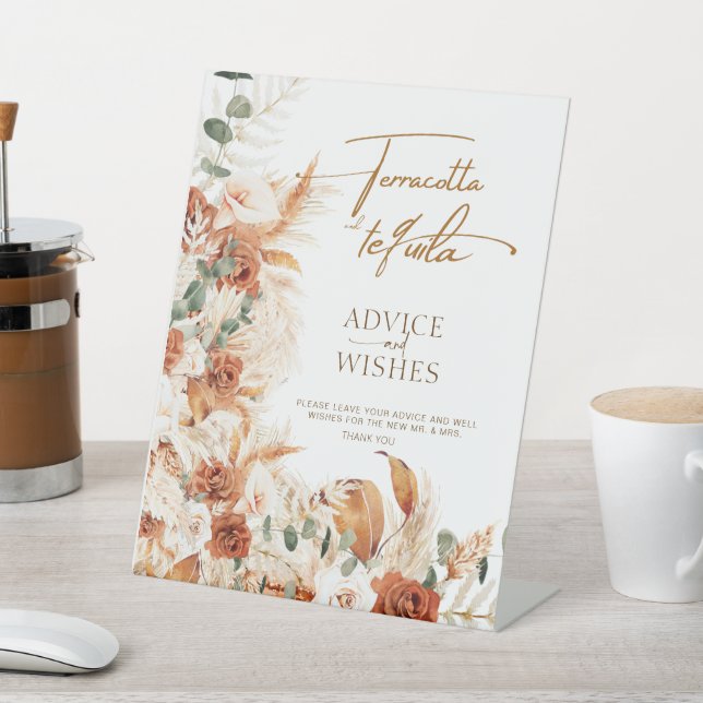 Terracotta und Tequila Beratung und Wünsche Bridal Sockelschild (In SItu)