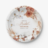 Terracotta und White Blume Boho Brautparty