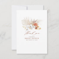 Terracotta und White Blume Boho Vielen Dank