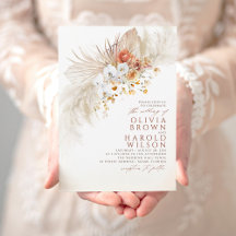 Terracotta und White Blume Exotic Boho Wedding