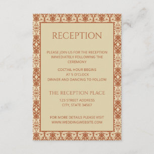 Terracotta Vintag Boho Wedding Begleitkarte