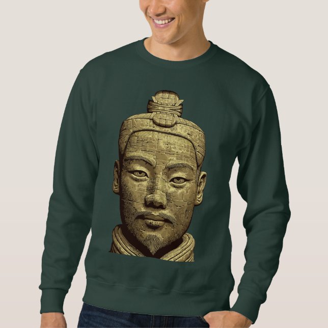 Terracotta Warrio - Alte Gold Kunst Sweatshirt (Vorderseite)
