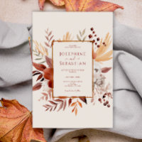 Terracotta Wasserfarben Rustikaler Fall Hochzeit d