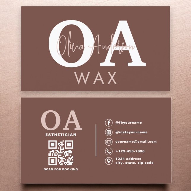 Terracotta Wax Specialist QR Code Visitenkarte (Von Creator hochgeladen)