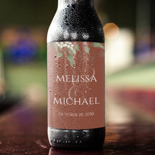 Terracotta Wedding Beer Label Bierflaschenetikett