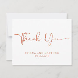 Terracotta Wedding Dankeschön Karte