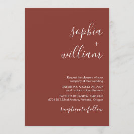 Terracotta Wedding Einladung