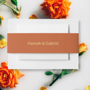 Terracotta Wedding Einladungsbanderole