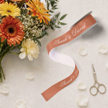 Terracotta Wedding Elegante White Calligraphy Brow