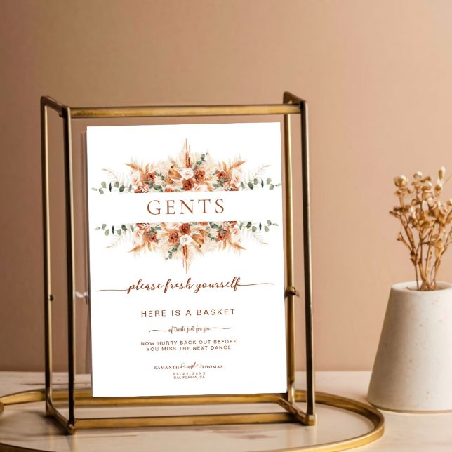 Terracotta Wedding Gents Badezimmer Basket Poster (Von Creator hochgeladen)