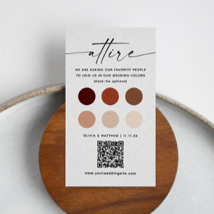 Terracotta Wedding Guest Atture + QR   Kleidercode Begleitkarte