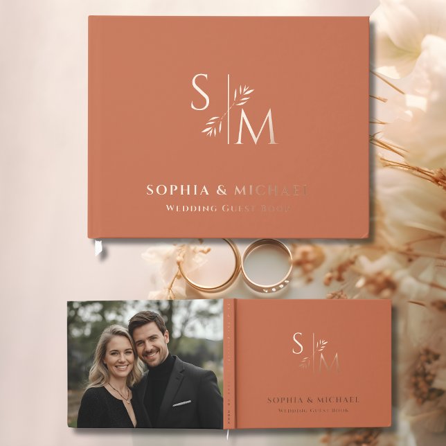 Terracotta Wedding Guest Books Foil Guestbook Gästebuch (Von Creator hochgeladen)