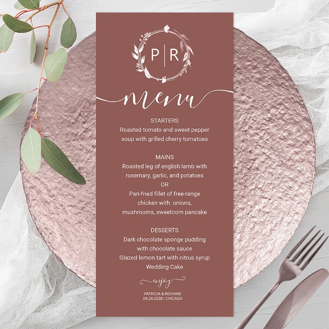 Terracotta Wedding Menu Card (Von Creator hochgeladen)