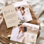 Terracotta Wedding Minimalistisch Dankeschön Karte<br><div class="desc">Budget Hochzeit Dankeschön Karten,  die ein Foto auf der Vorder- und Rückseite haben. Die Dankeschön-Karten enthalten eine moderne,  handgeschriebene,  kursive Schriftzeichen-Typografie,  die elegant,  einfach und modern nach Ihrer Hochzeitsfeier zu benutzen sind.</div>