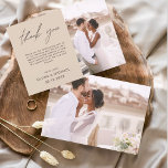 Terracotta Wedding Minimalistisch Dankeschön Karte<br><div class="desc">Budget Hochzeit Dankeschön Karten,  die ein Foto auf der Vorder- und Rückseite haben. Die Dankeschön-Karten enthalten eine moderne,  handgeschriebene,  kursive Schriftzeichen-Typografie,  die elegant,  einfach und modern nach Ihrer Hochzeitsfeier zu benutzen sind.</div>