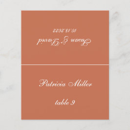 Terracotta Wedding Platzkarte - Gast Name