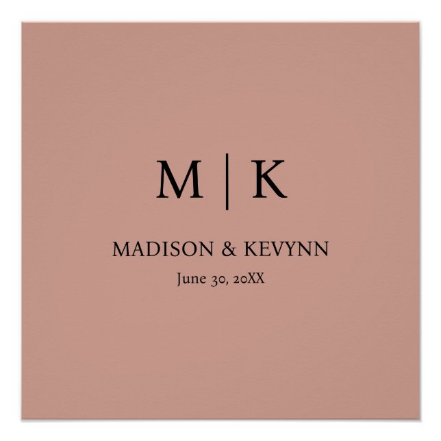 Terracotta Wedding Poster (Vorderseite)