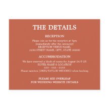 Terracotta Wedding QR Code Details Umschließungska