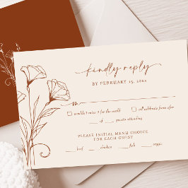 Terracotta Wedding RSVP Antwortkarte