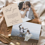 Terracotta Wedding Vielen Dank Cards Flyer<br><div class="desc">Budget Hochzeit Dankeschön Karten,  die ein Foto auf der Vorder- und Rückseite haben. Die Dankeschön-Karten enthalten eine moderne,  handgeschriebene,  kursive Schriftzeichen-Typografie,  die elegant,  einfach und modern nach Ihrer Hochzeitsfeier zu benutzen sind.</div>