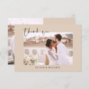 Terracotta Wedding Vielen Dank Foto Minimalistisch Dankeskarte