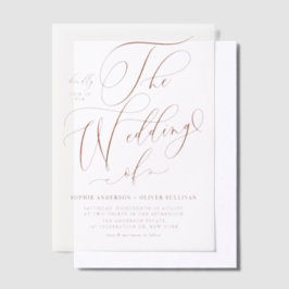 Terracotta Whimsical Calligraphy Wedding