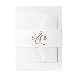 Terracotta Whimsical Calligraphy Wedgram Einladungsbanderole