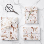 Terracotta White and Ivory Blume Boho Botanical Geschenkpapier Set<br><div class="desc">Terracotta,  weiß und Elfenbein Blume elegantes botanisches Packpapier</div>