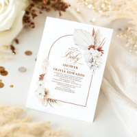 Terracotta White Blume Boho Elegant Babydusche