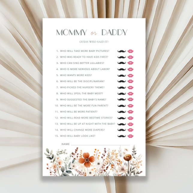 Terracotta Wildblume Babydusche Mommy oder Daddy (Von Creator hochgeladen)