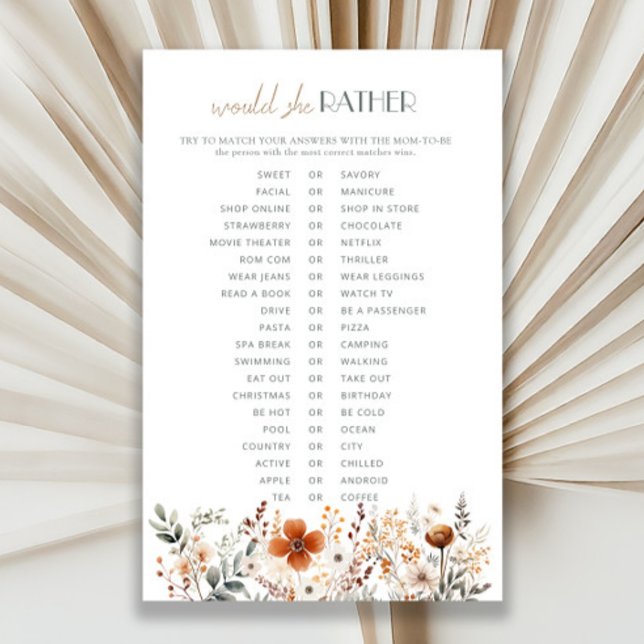 Terracotta Wildblume Babydusche würde sie eher (Von Creator hochgeladen)