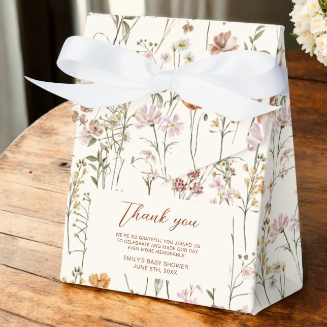 Terracotta Wildblume Boho Baby im Blumengarten Geschenkschachtel (Von Creator hochgeladen)