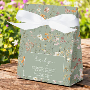 Terracotta Wildblume Boho Baby im Blumengarten Geschenkschachtel