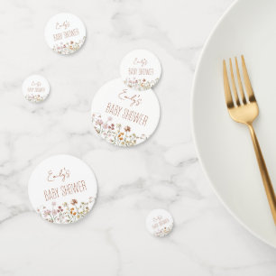 Terracotta Wildblume Boho Kinderdusche im Blut Konfetti