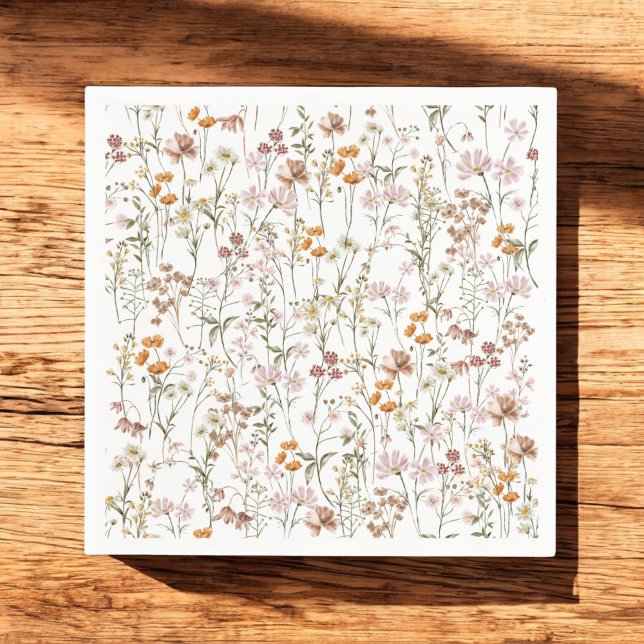 Terracotta Wildblume Boho Kinderdusche im Blut Serviette (Von Creator hochgeladen)