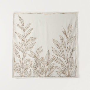 Terracotta Wildblume Boho Rustikale Ekleca Wandteppich