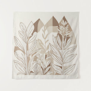 Terracotta Wildblume Boho Rustikale Ekleca Wandteppich