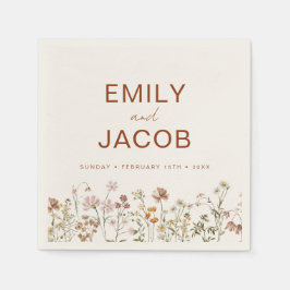 Terracotta Wildblume Boho Wedding in Bloom Serviette