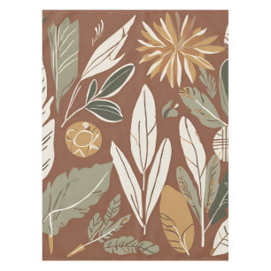Terracotta Wildblume Rustic Boho Frühlingsdekor Tischdecke