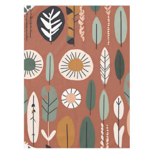 Terracotta Wildblume Rustic Boho Frühlingsdekor Tischdecke